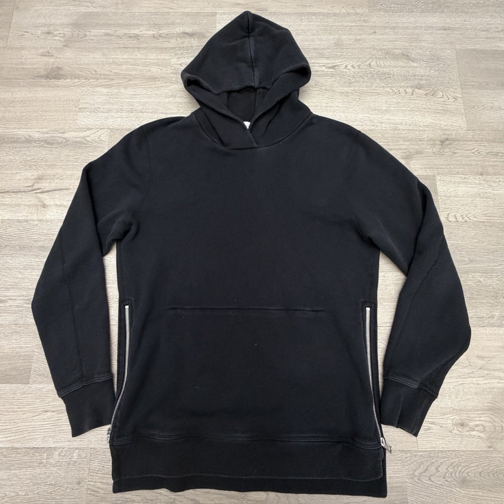 John Elliott Hooded Villain Hoodie Mens 2 Black Riri Zip Made USA Medium Fit